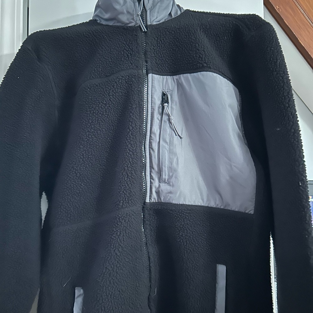 Aeropostale Black and Gray Performance Jacket with High Collar